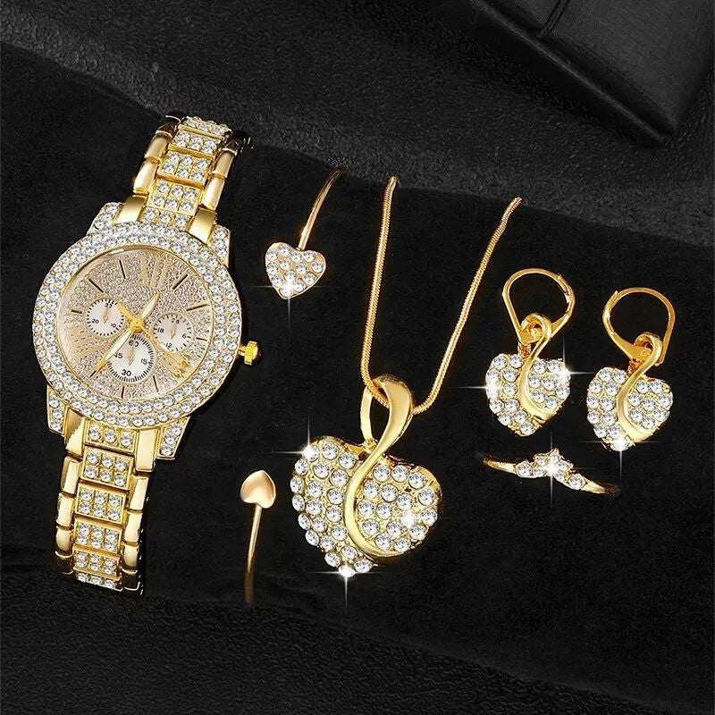 Full Diamond Bracelet Watch Suit Women's Quartz Watch - Bellarte Enchanté Full Diamond Bracelet Watch Suit Women's Quartz Watch